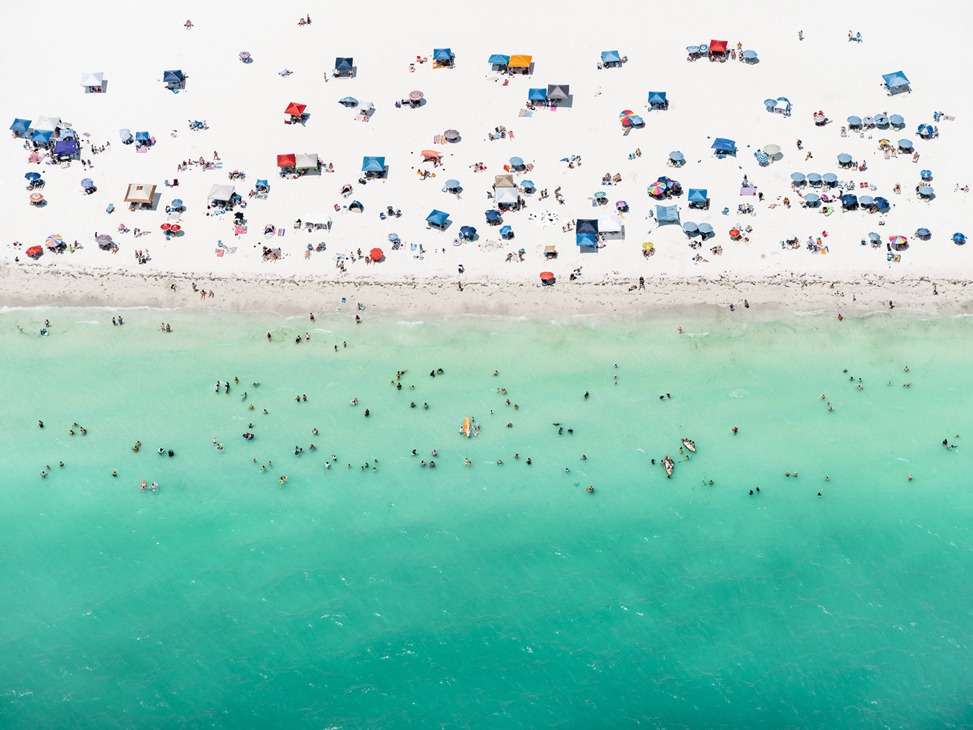 Aerial beach Holiday Ocean summer Sun swim Umbrella Photography 