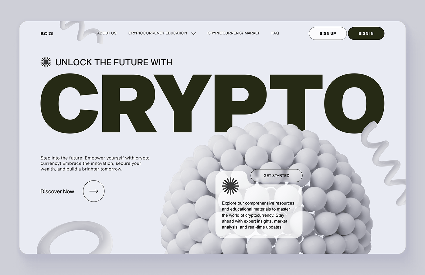 crypto blockchain nft bitcoin web 3.0 artificial intelligence ai minimalist future clean