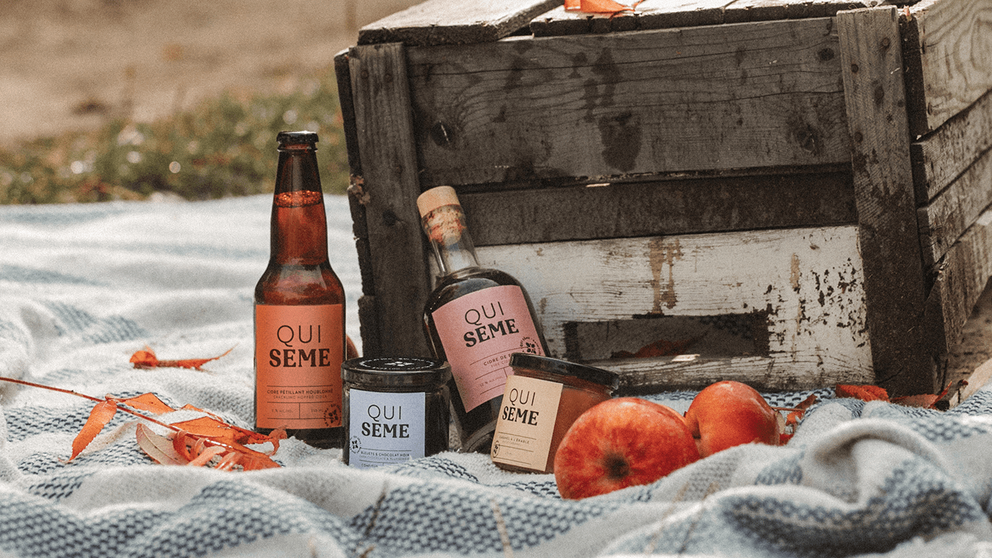 alcohol apple beverage cider Food  jam Label orchard Packaging Quebec