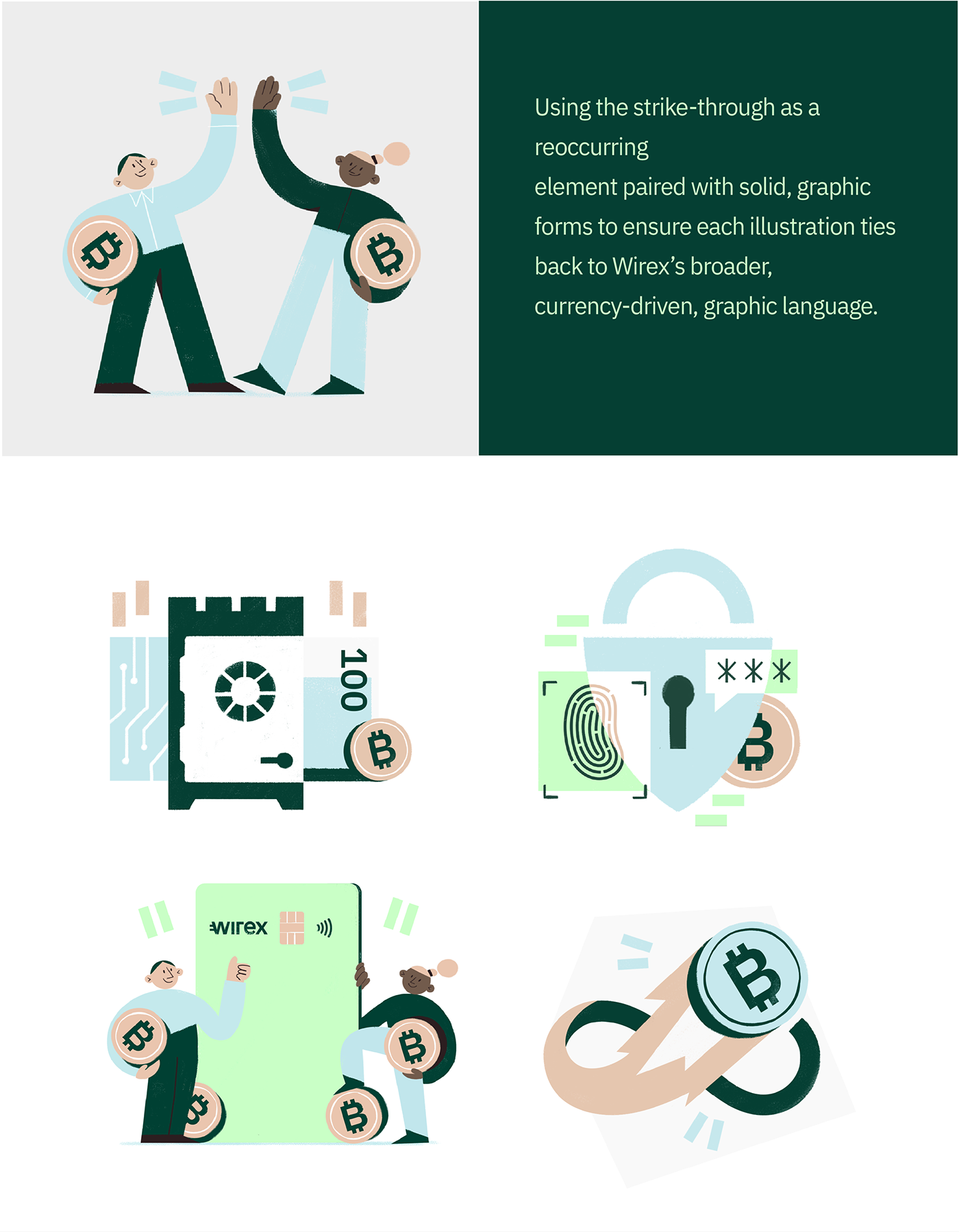finance Bank banking blockchain corporative illustration flat Geometrical web illustrations people money