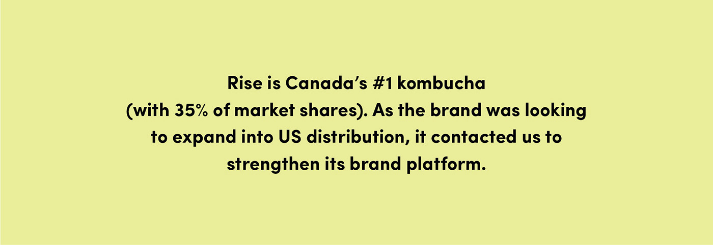 rise kombucha drink branding  energy Packaging identity fresh colors 3D
