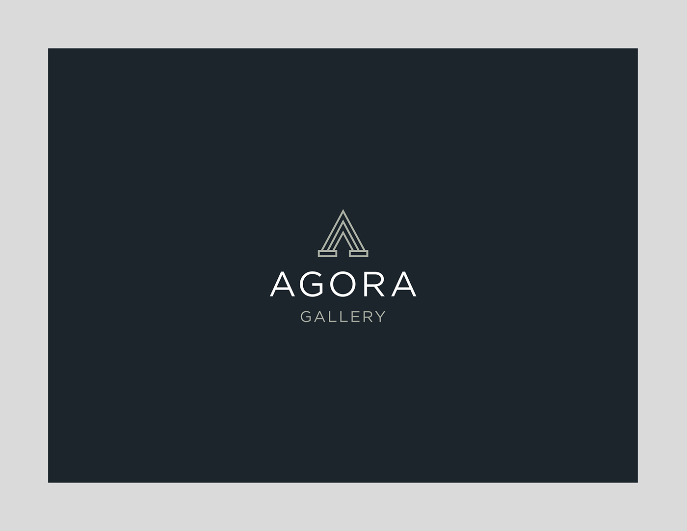 agora gallery newyork art branding  logo corporate style catalog app