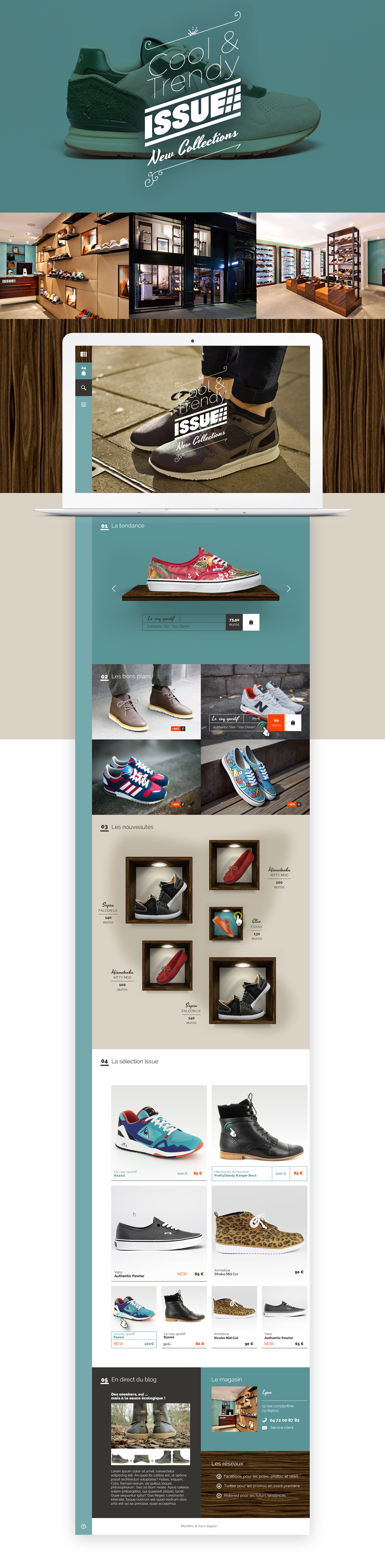 sneaker shoes issue eshop e-commerce Ecommerce commerce vertical navigation Responsive rwd