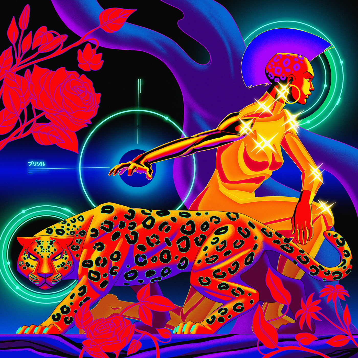 afrofuturism animals Character design  Cyborg design Digital Art  futuristic Gaming Scifi technolgoy