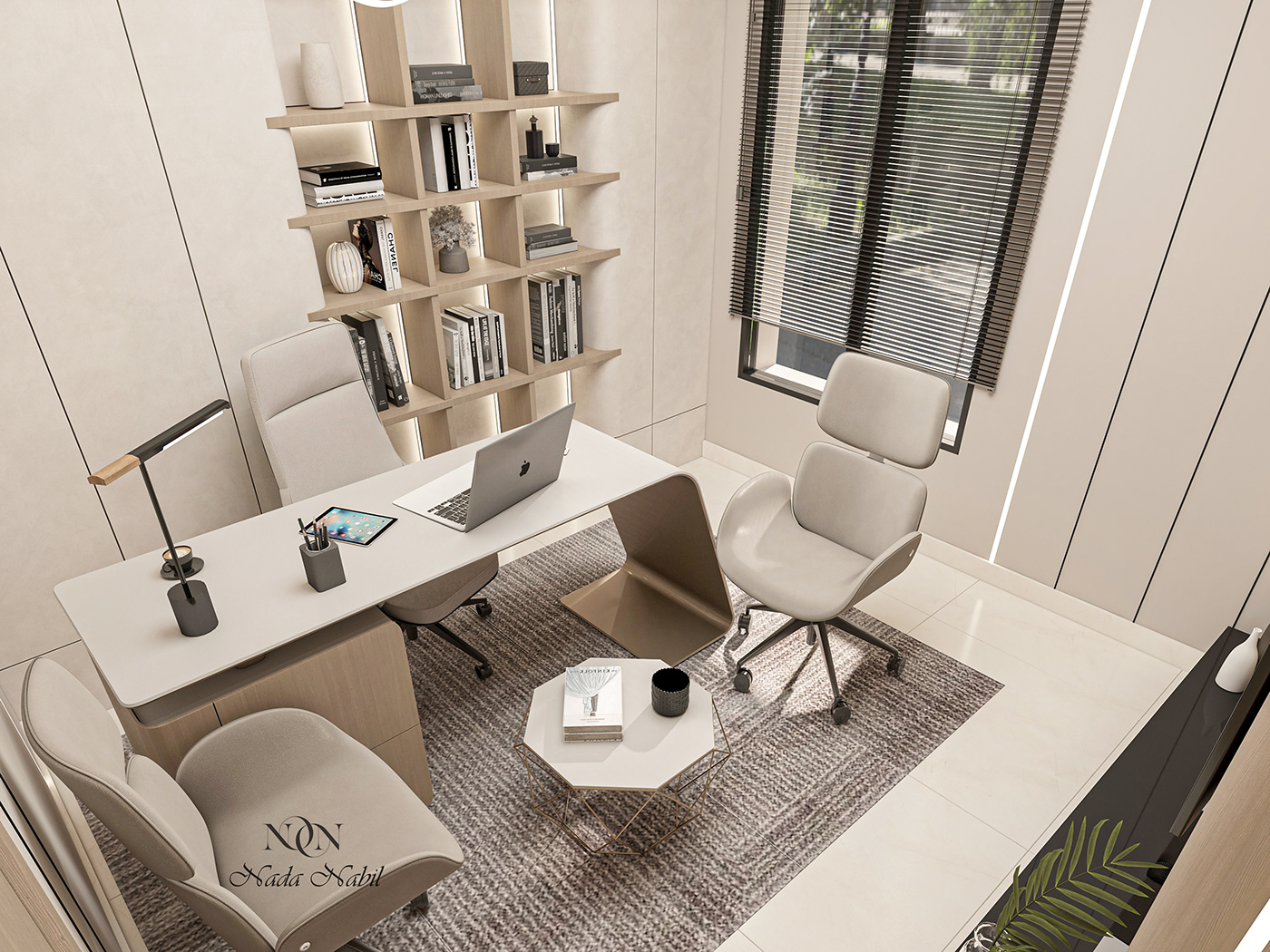 desk table Office Design architecture interior design  modern 3ds max vray chair design furniture