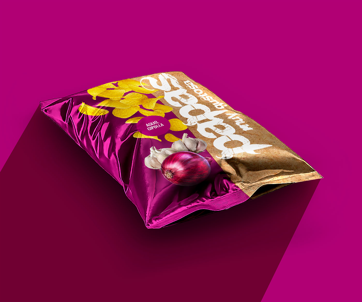 art direction  branding  chips design Food  grafica Packaging patate