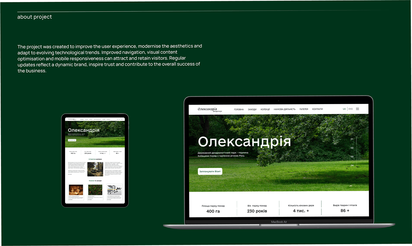 Nature ui design Web Design  Website Figma