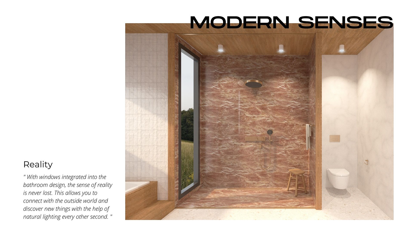 hansgrohe Hansgrohe design prize Competition winner 1st place bathroom design interior design  Future Bathroom natural materials senses