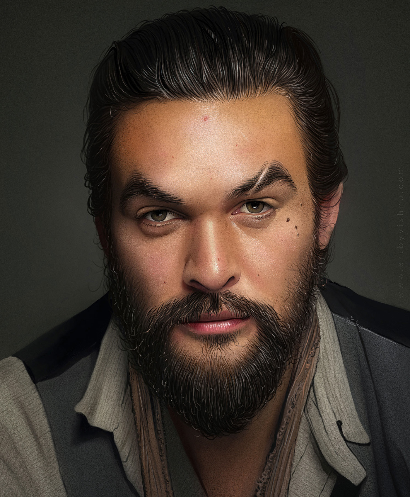 Jason Momoa -Digital Portrait on Behance