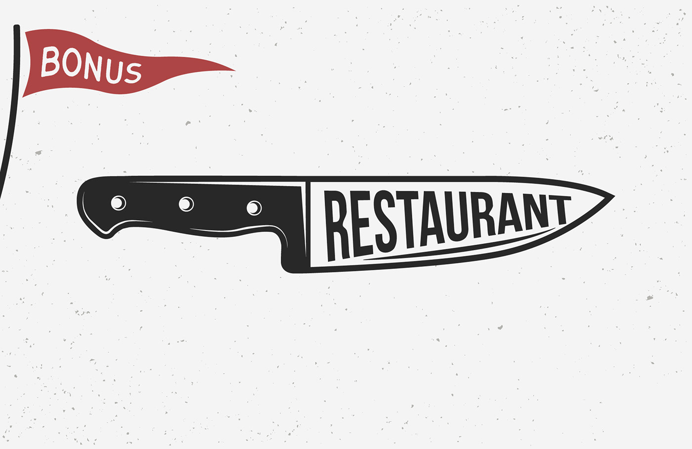 free vintage logo Food  restaurant set Retro commercial use design