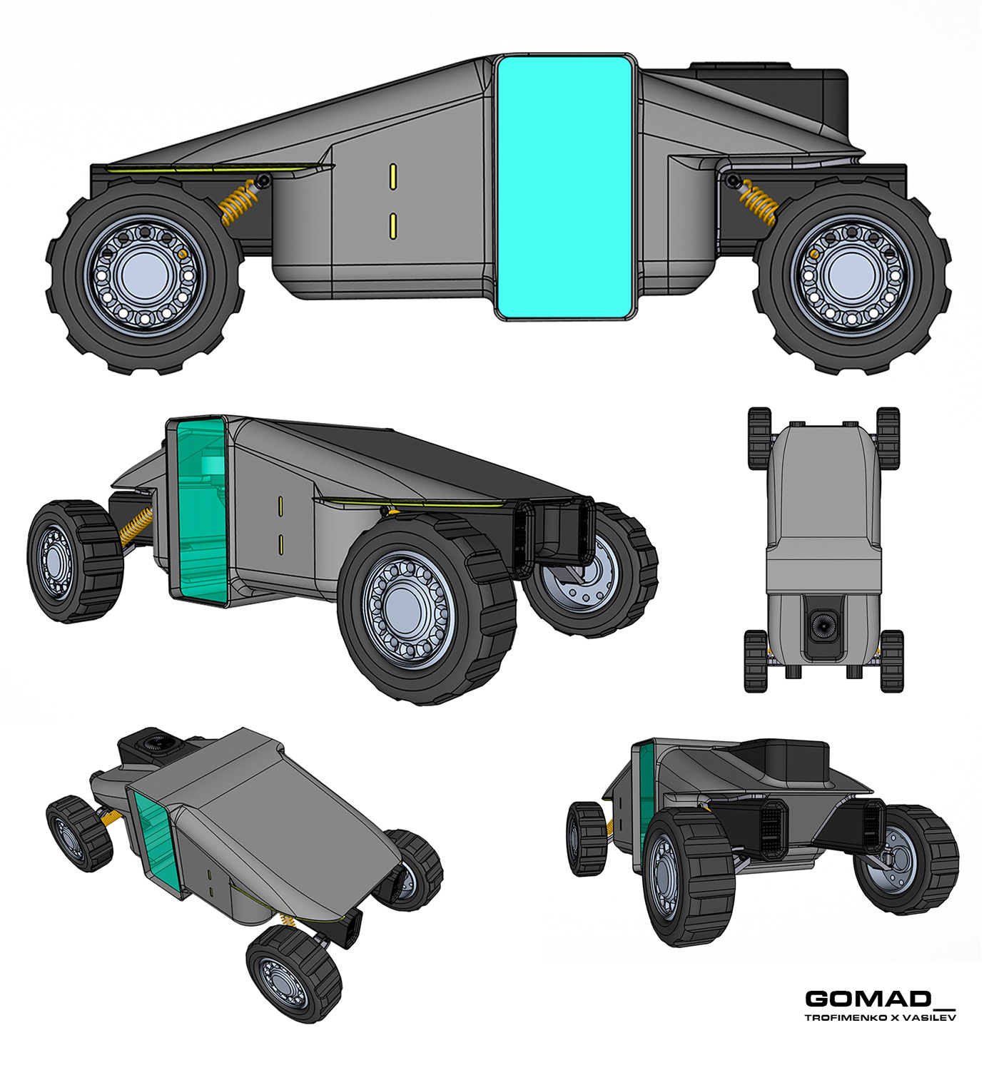 car Mad concept modeling Project rendering Truck 4x4 Offroad