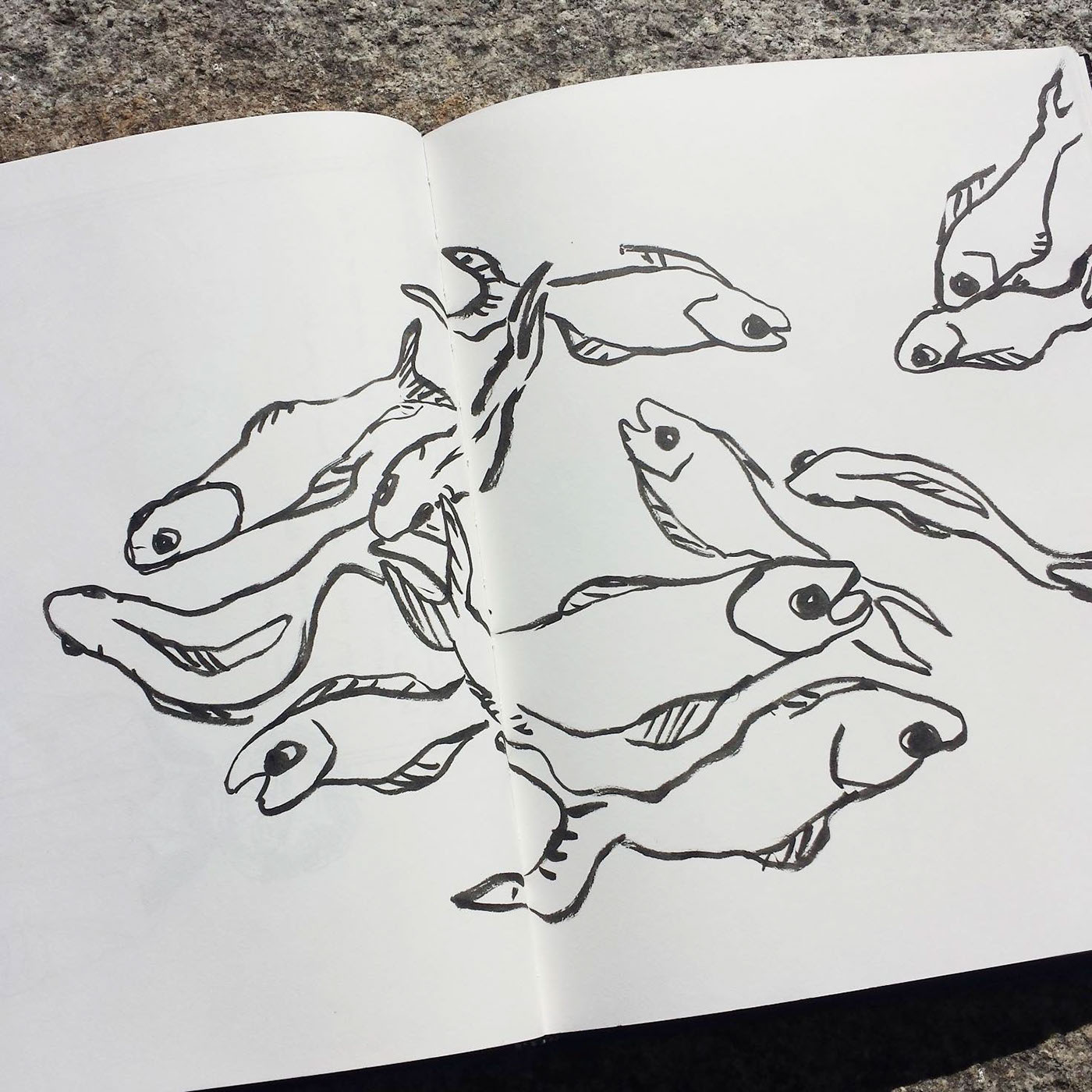 ink brushpen inktober doodles sketchbook print
