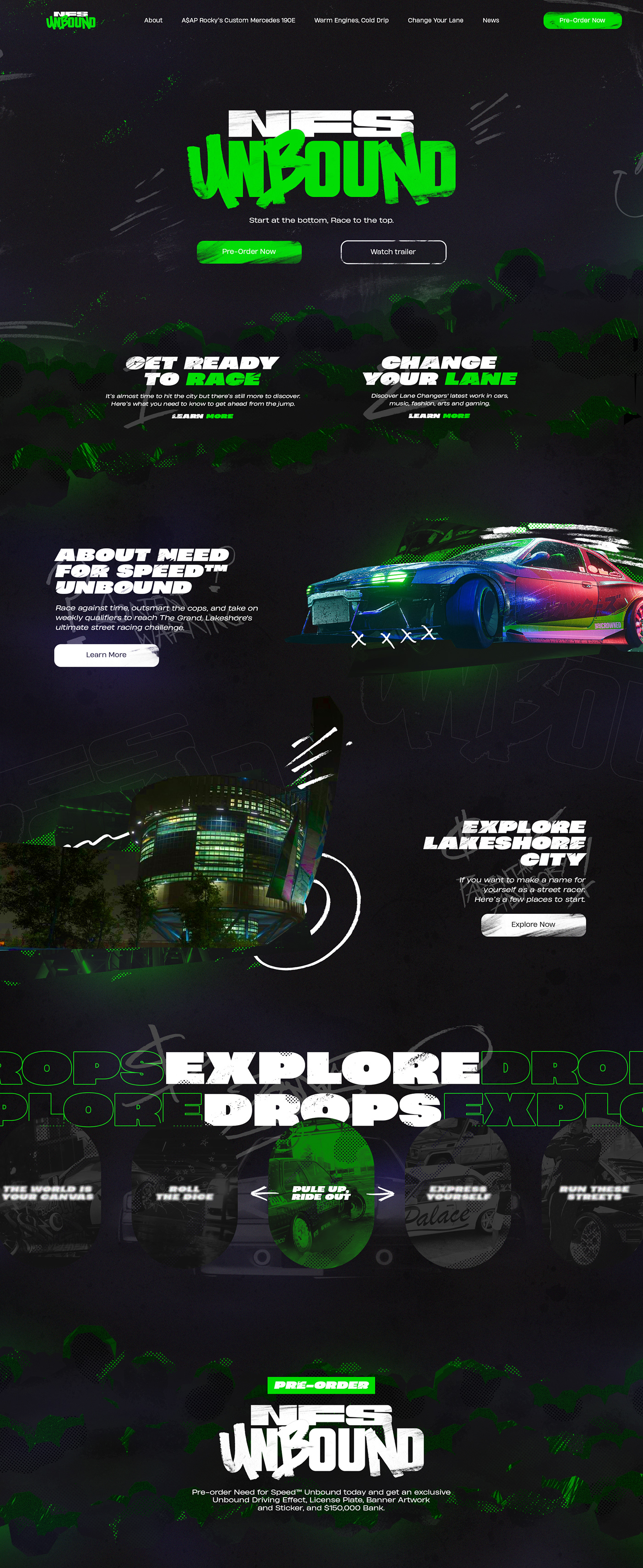 needforspeed design car game Web Design  UI/UX Website tilda landing page Website Design