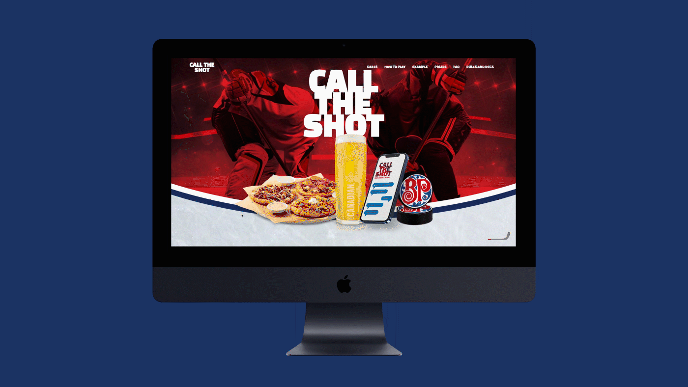 hockey mobile molson NHL promo SMS UI ux Web Webdesign