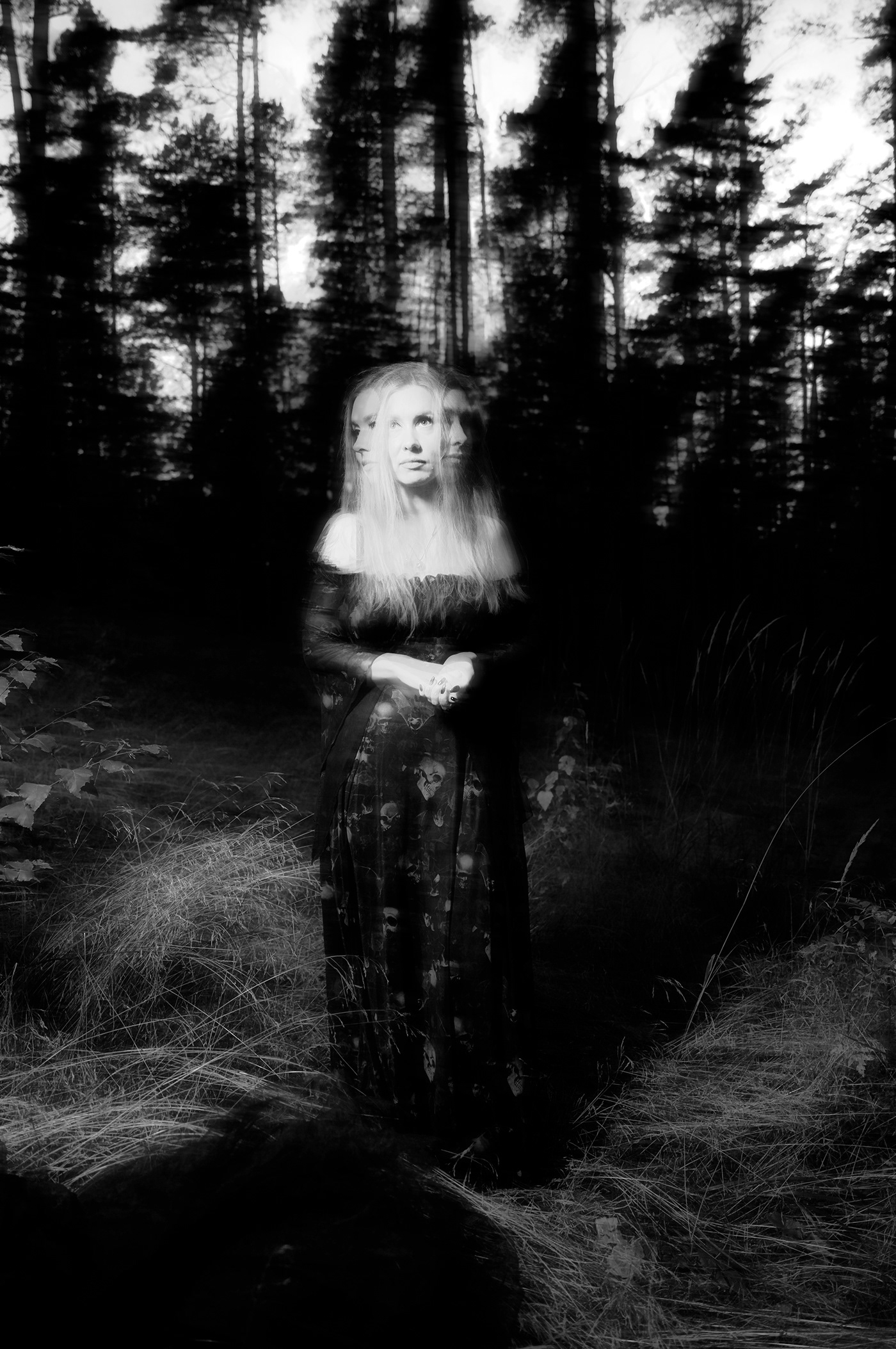 forest handmade/digital collage media collage art mixed media collage Photo-collage photo-montage textures witch witchcraft Witches