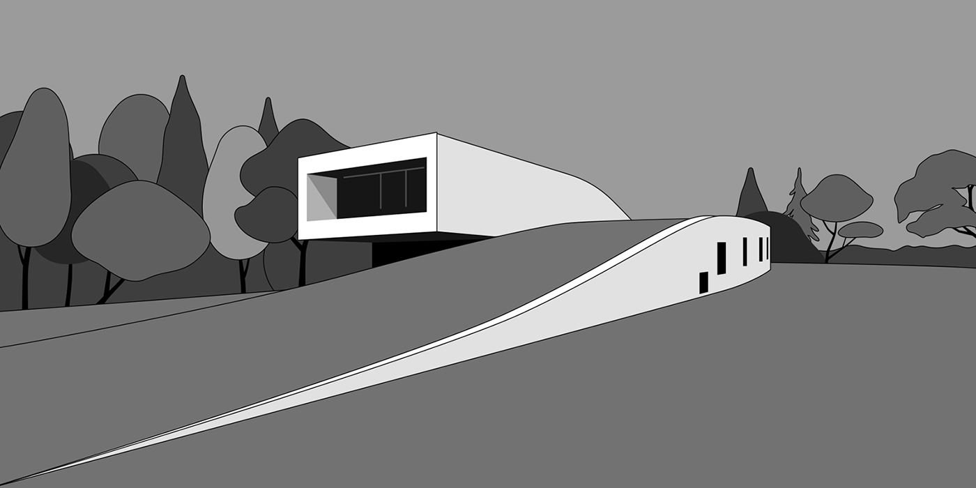 architecture house ILLUSTRATION  katowice kwk promes Landscape modern house poland robert konieczny