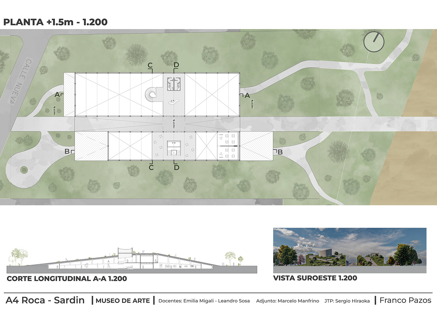 fadu museum architecture rendering university project Museum Design buenos aires topography graphic design 