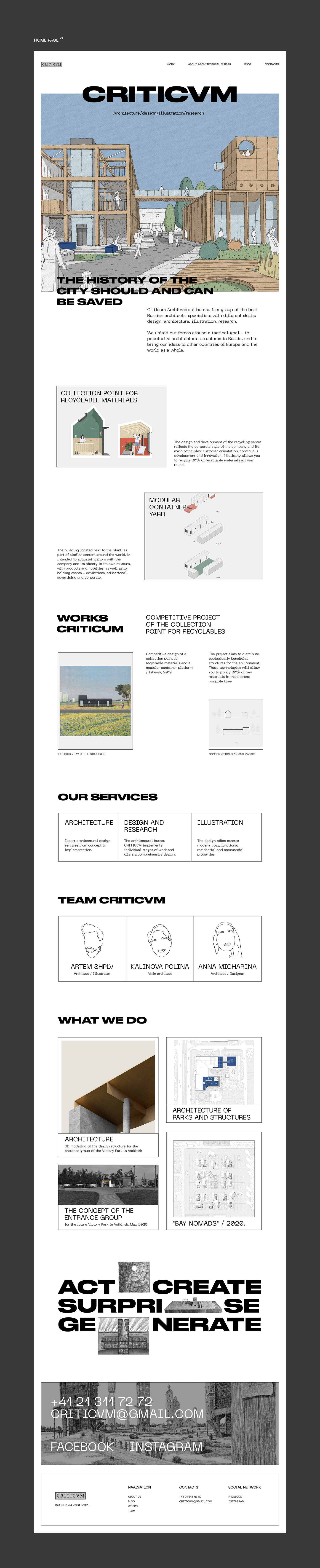 architect architecture bureau design concept ILLUSTRATION  Interface minimalistic ui design uiux Web Design  Website