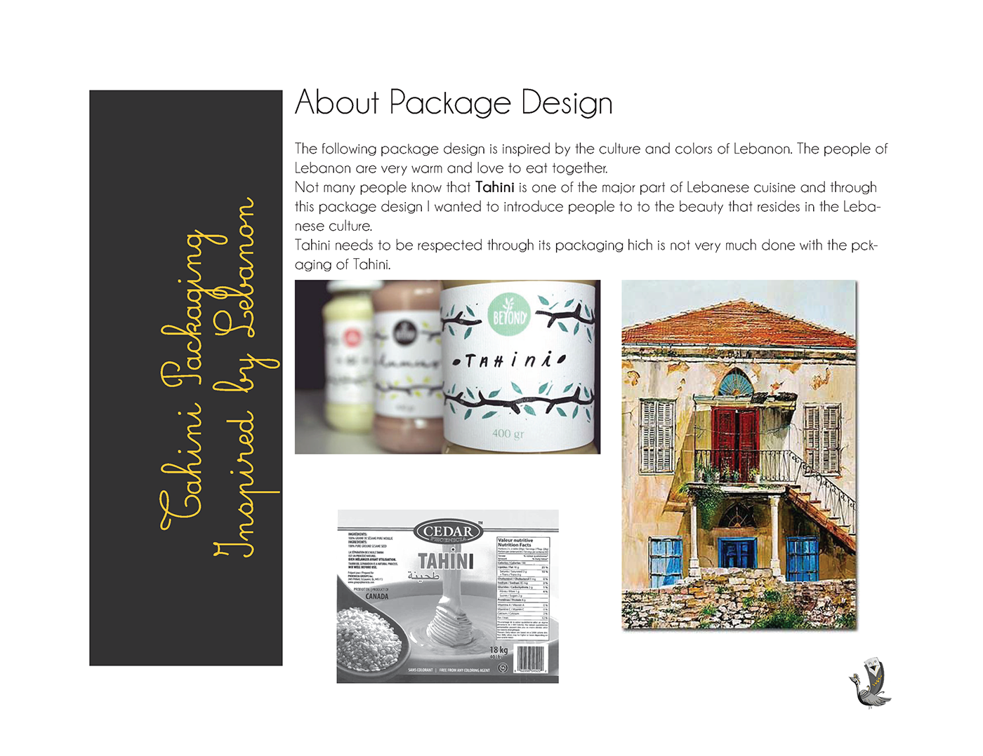 ilustration package design  lebanon tahini adobeawards