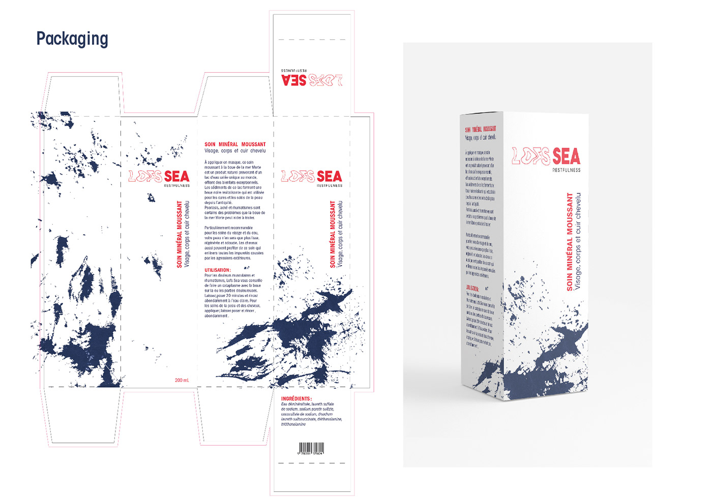 brand branding  Cosmetic design Experimentation identity logo Packaging sea visual