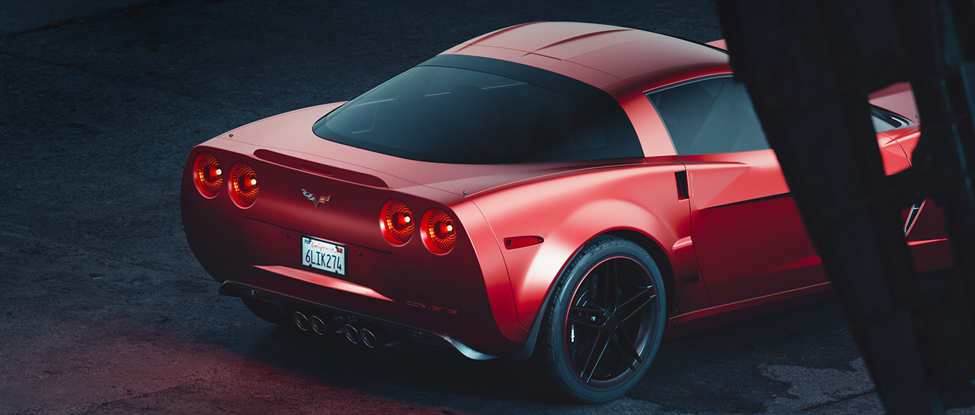 Cars Corvette visualization 3D z06 automotive   sport speed commercial