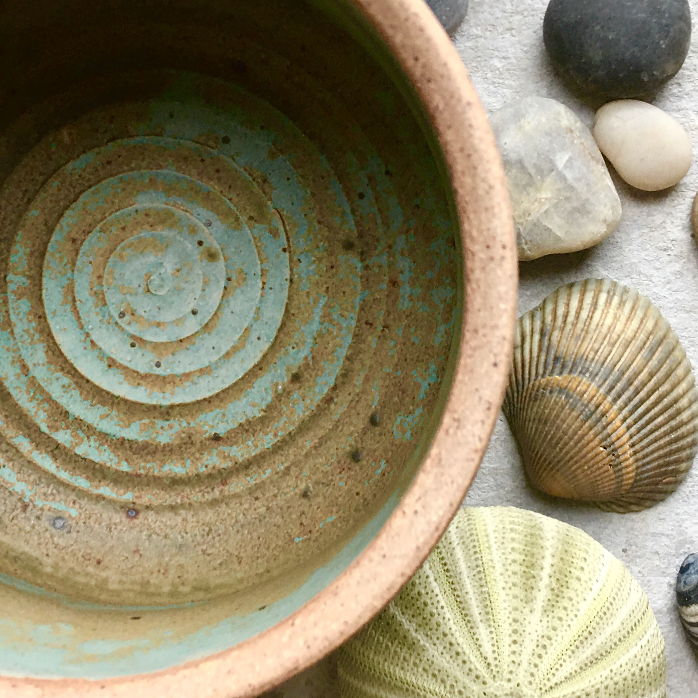 beach ceramic ceramica ceramics  green handmade Nature Ocean Pottery shell
