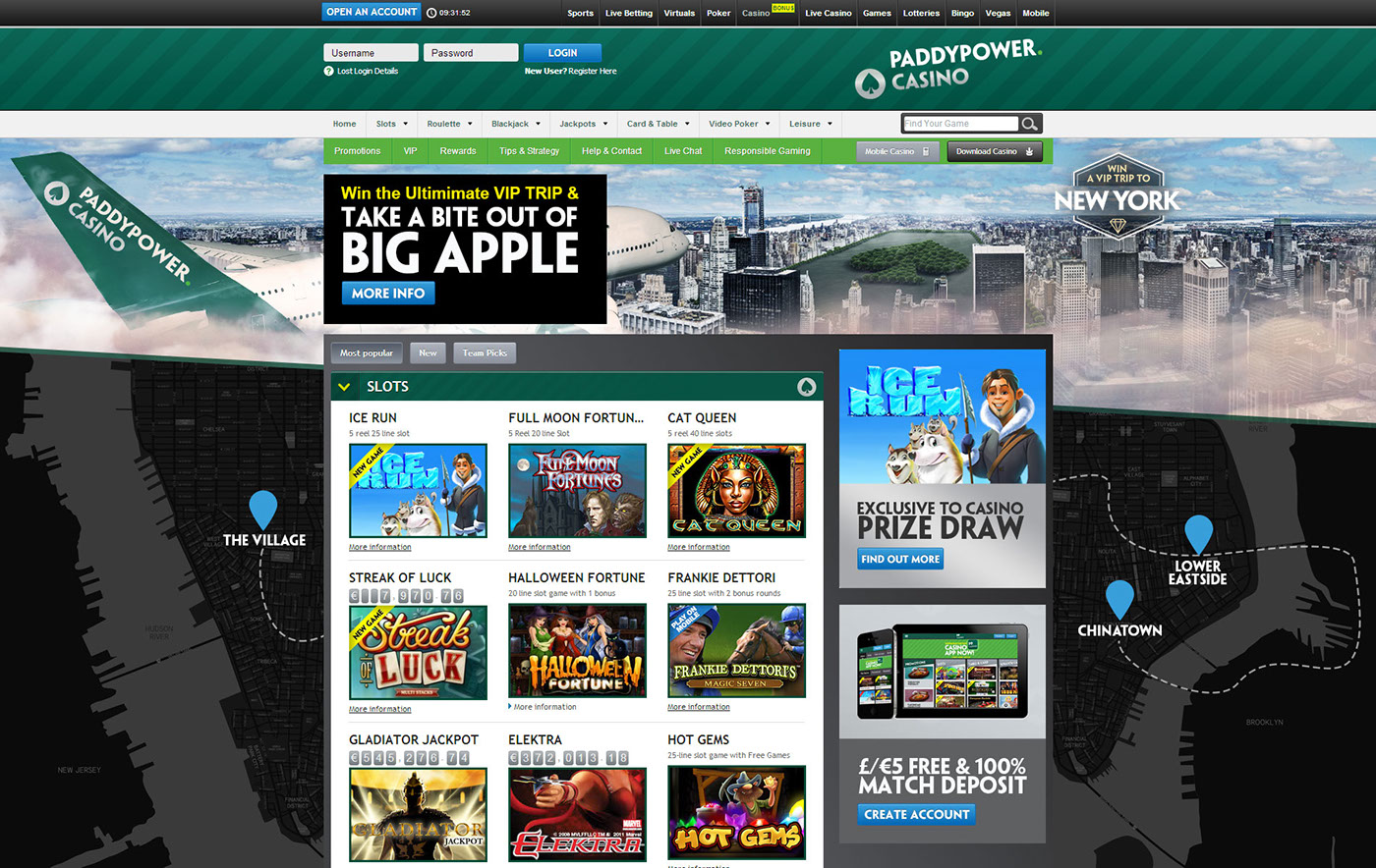 New York paddypower casino win a trip Promotion