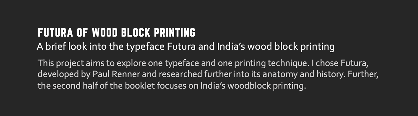 booklet design publication design Typeface woodblockprinting