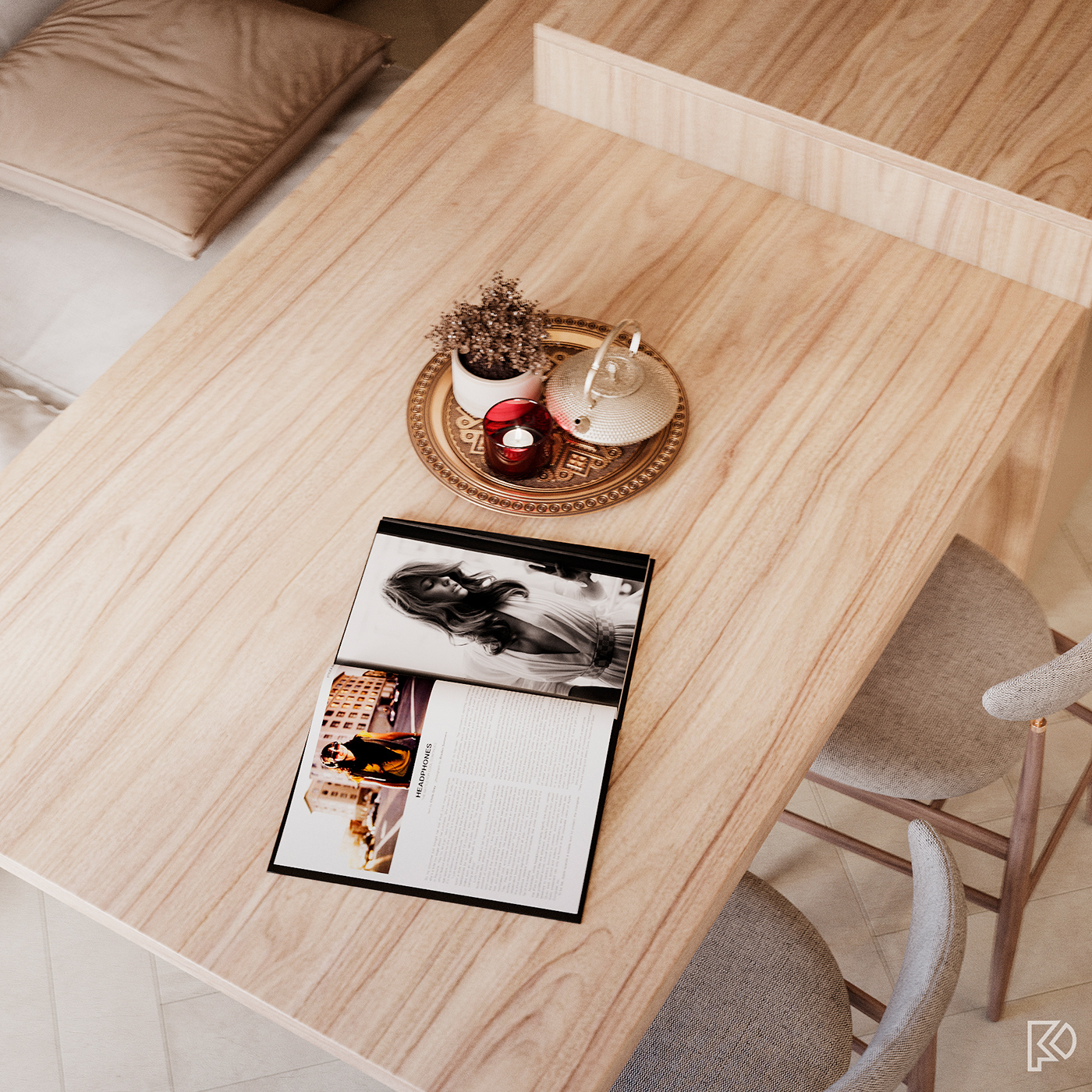 #apartment #Design #interior #kitchen #livingroom #moderninterior #render