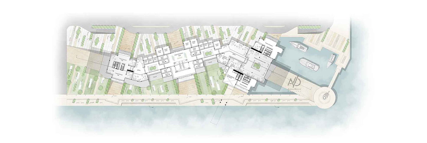 architecture art Cairo University design graduation project Landscape Port-Said Render visualization