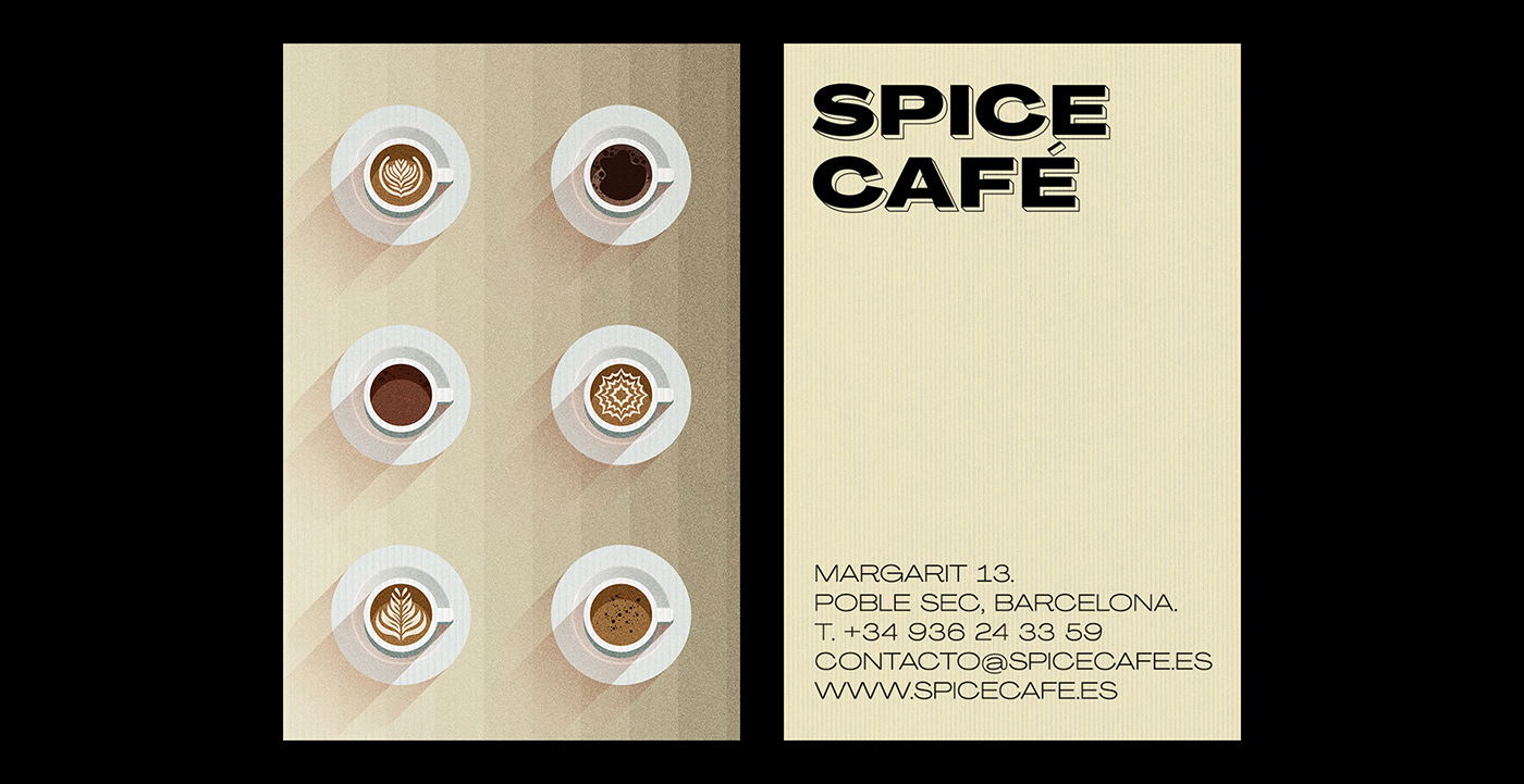 barcelona branding  cake Coffee coffee shop ILLUSTRATION  menu restaurant business card