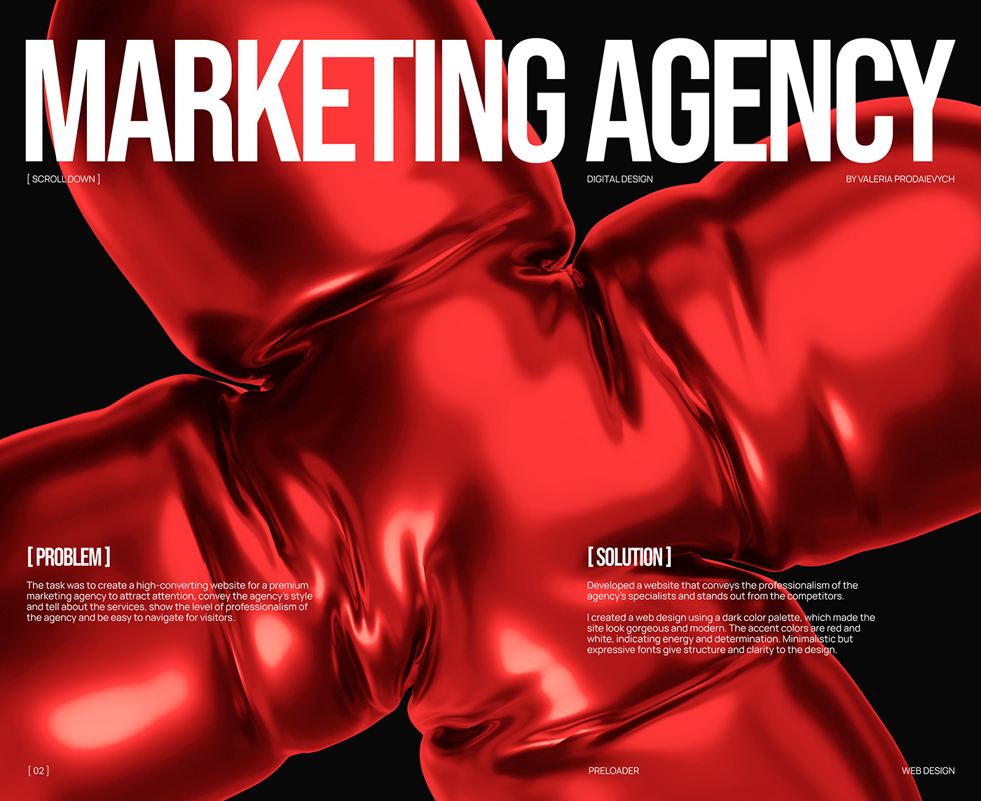 ux/ui Web Design  agency business brand identity digital marketing 3D 3d letters