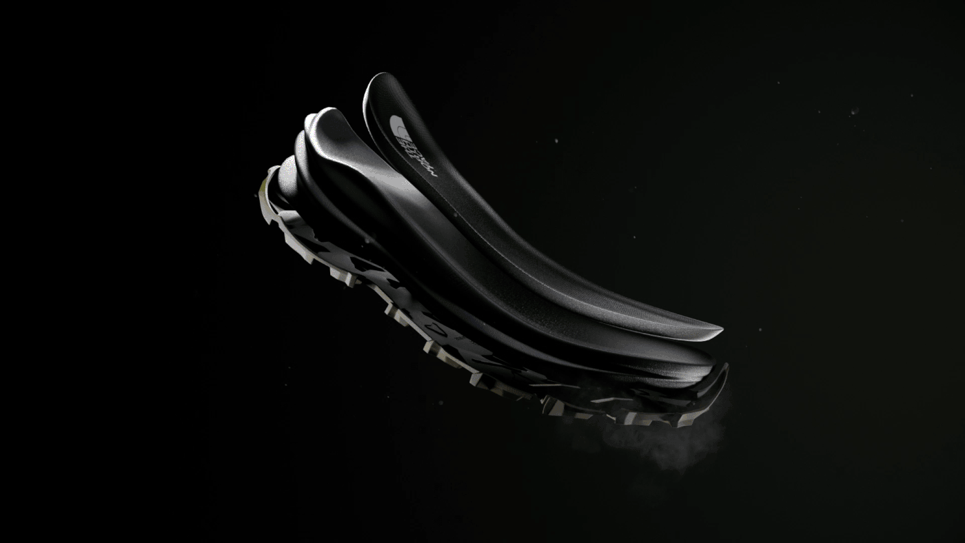 shoes the north face hiking 3d motion redshift CGI brand motion design c4d