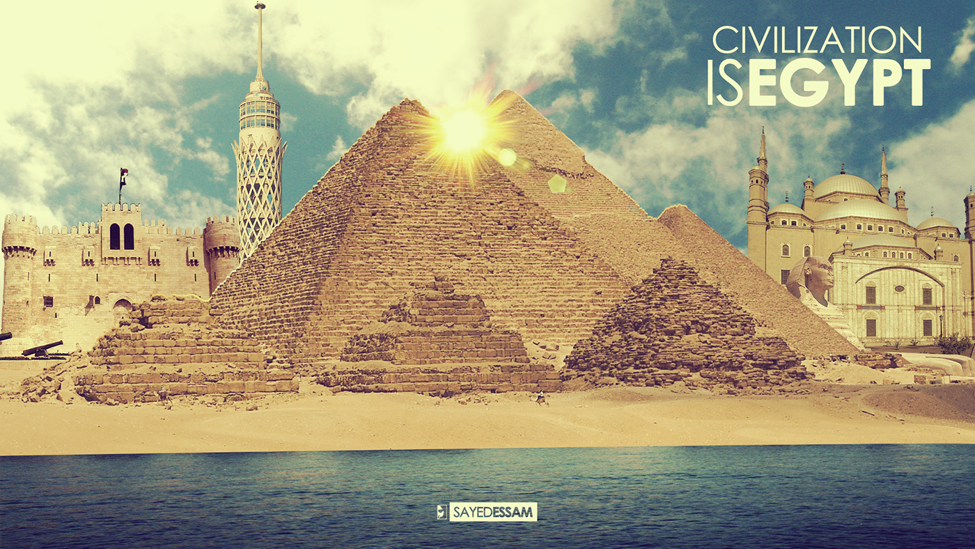egypt tower Citadel mosque Al-Azhar sphinx Photo Manipulation  poster wallpaper nile River nile water SKY pyramids Ps25Under25