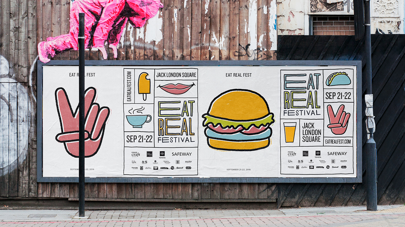 branding  design food festival icons identity ILLUSTRATION  lettering logo Mural poster