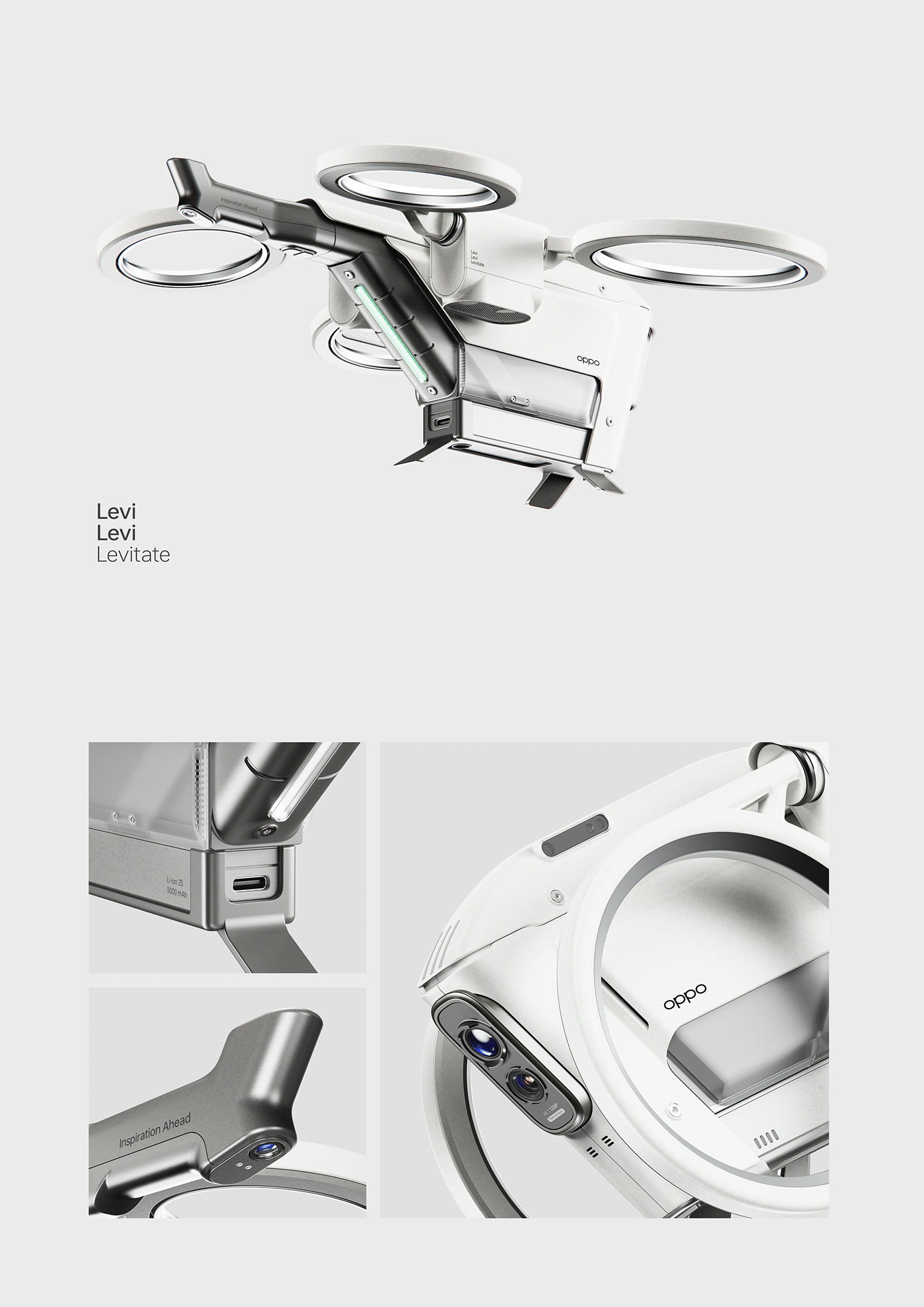industrial design  product design  drone Oppo robot Engineering  vision