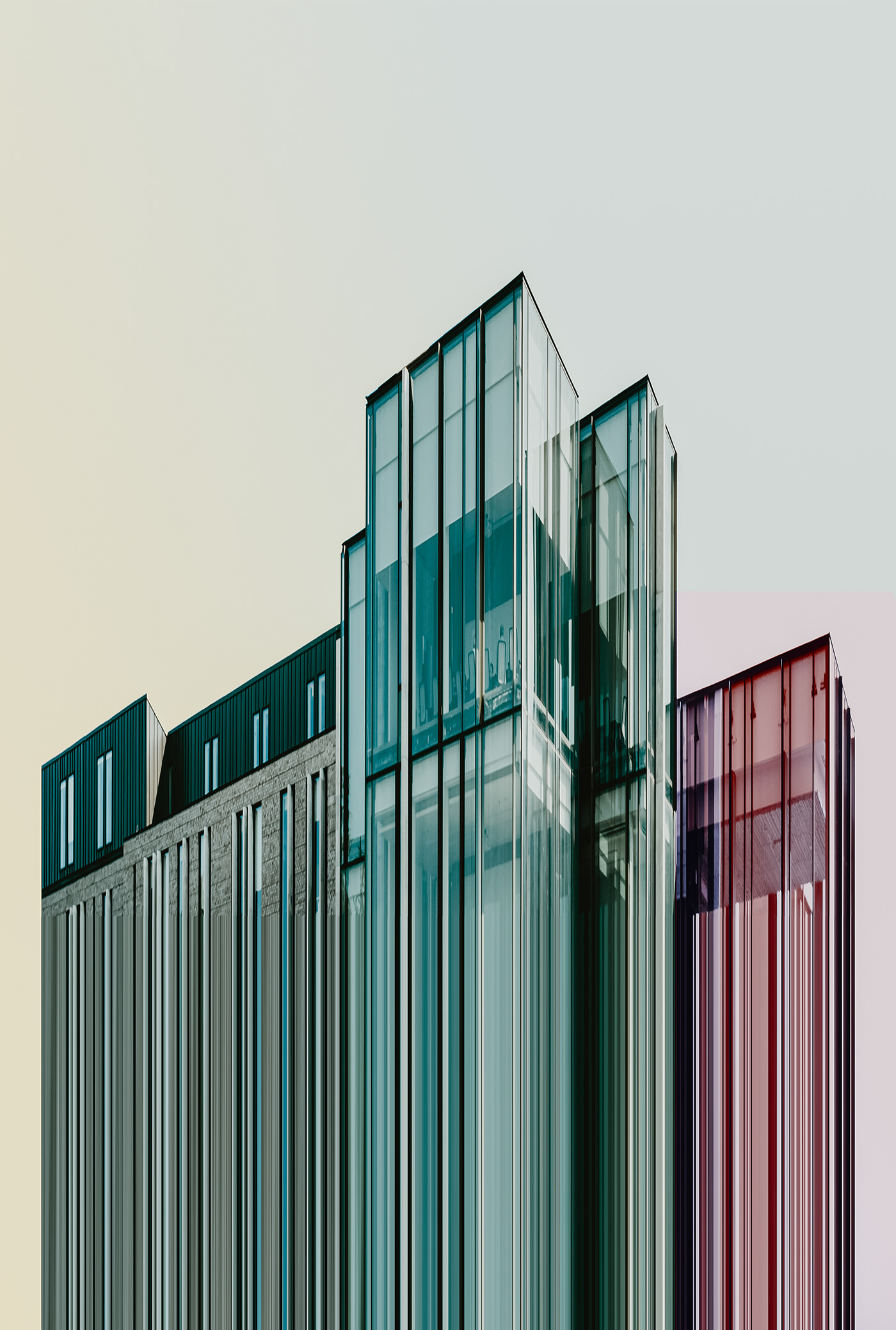 architecture building manipulated minimal photoshop