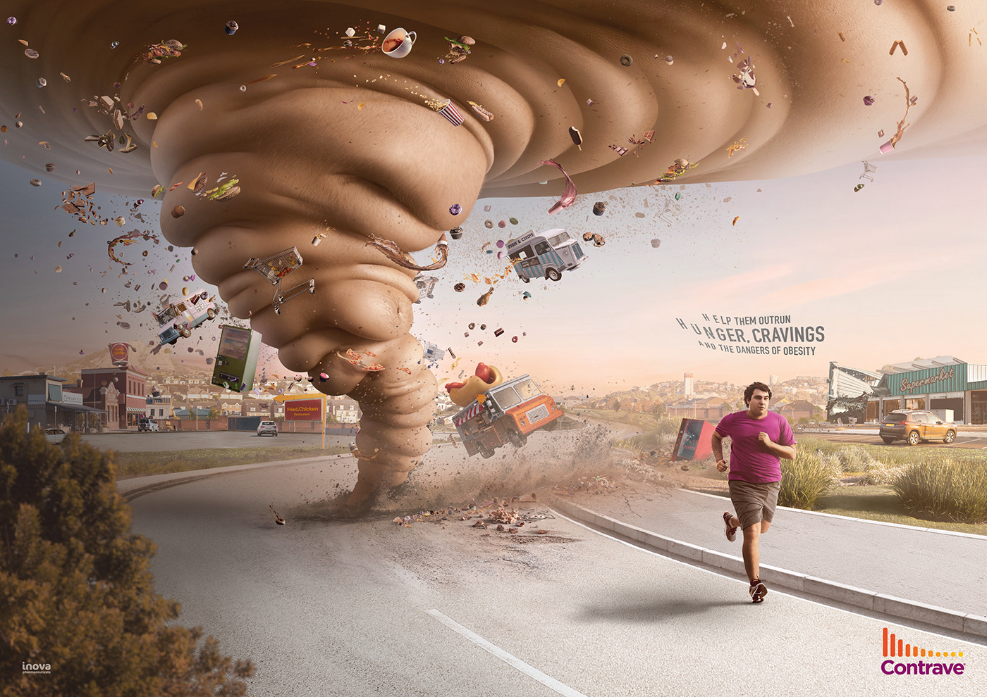 fat poster print Saatchi&Saatchi Wellness sydney tornado Weight loss