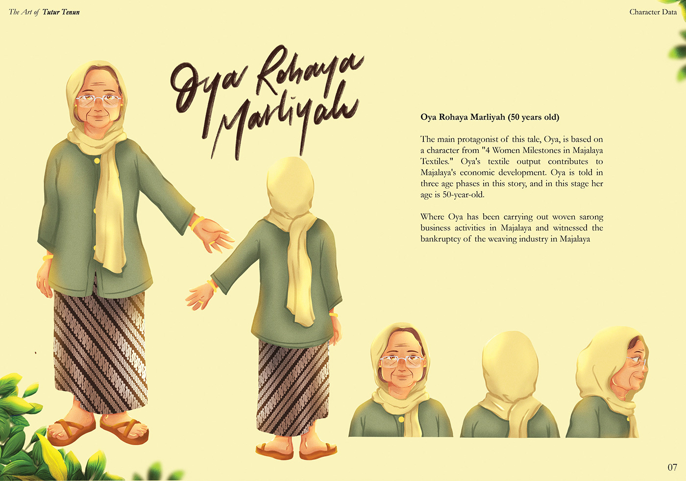 children's book Character design  digital illustration Procreate concept art ILLUSTRATION  culture Woven sarong majalaya