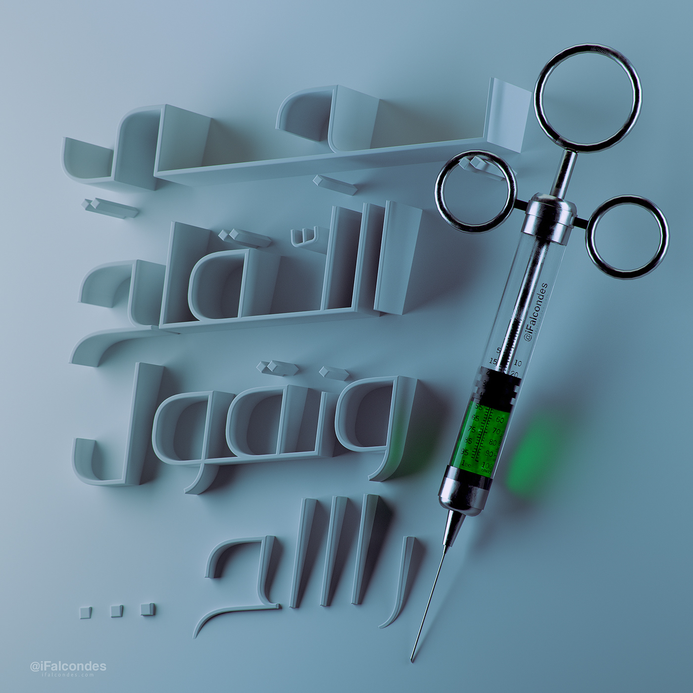 @ifalcondes 3D COVid falcon iFalcondes OCTAN substance vaccine فالكون