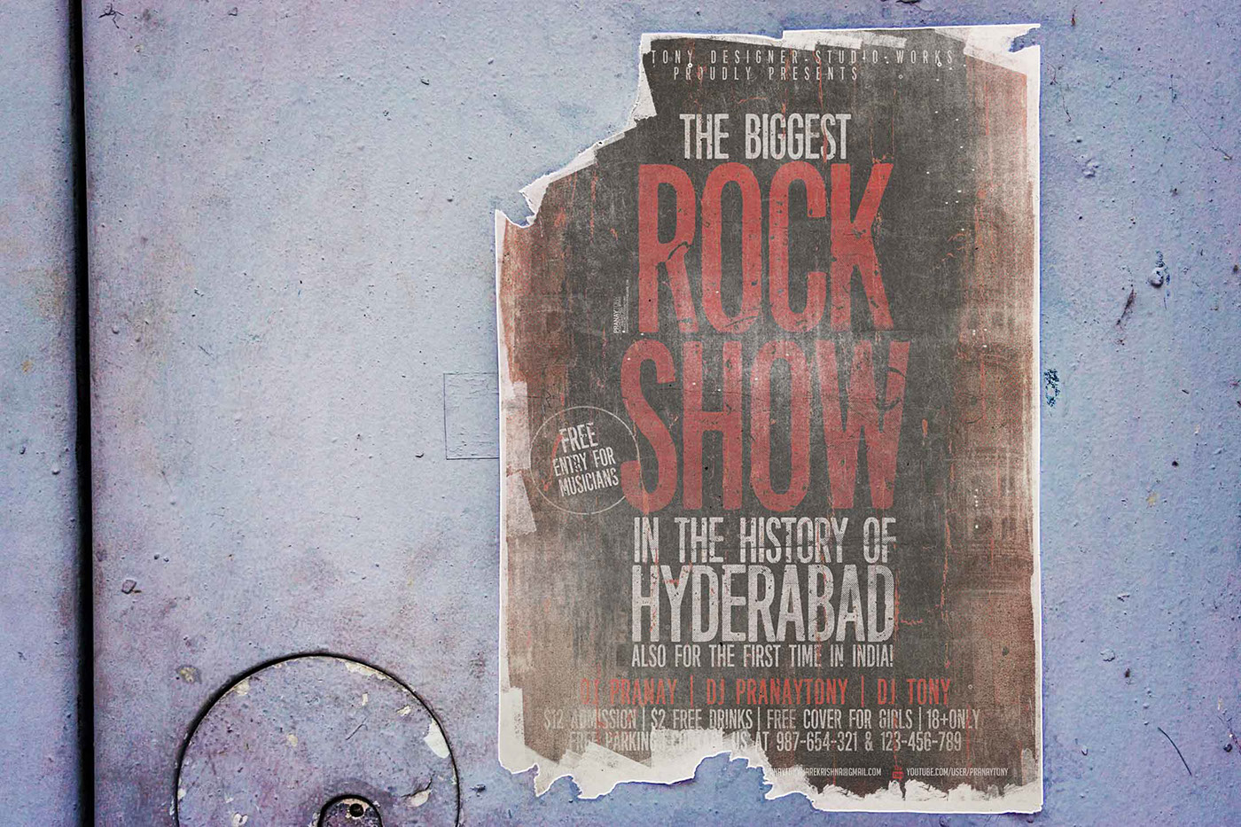 rock music flyer music poster grunge flyer retro flyer vintage flyer black red