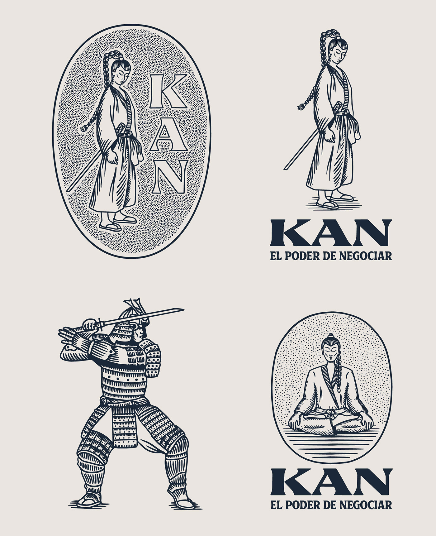branding  design diseño gráfico graphic design  ILLUSTRATION  Ilustracion de marcas marcas samurai