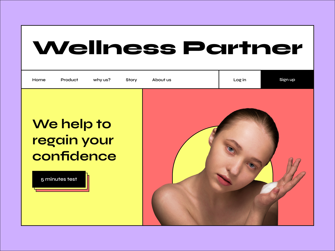 landing landing page neubrutalism self help skincare ui kit Website Website Design Wellness
