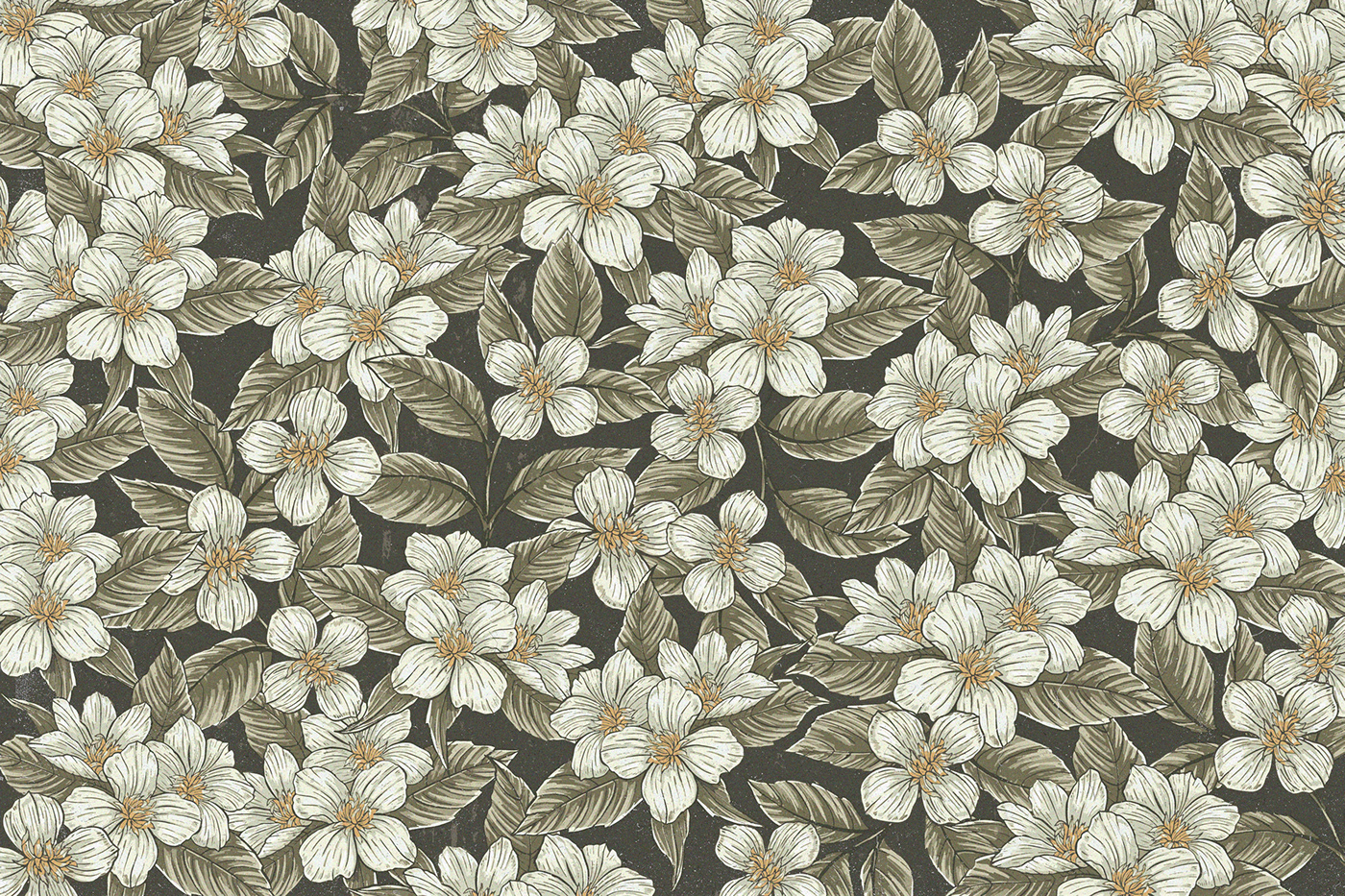 artwork fabric design floral flower Flowers ILLUSTRATION  pattern spring Tropical vintage