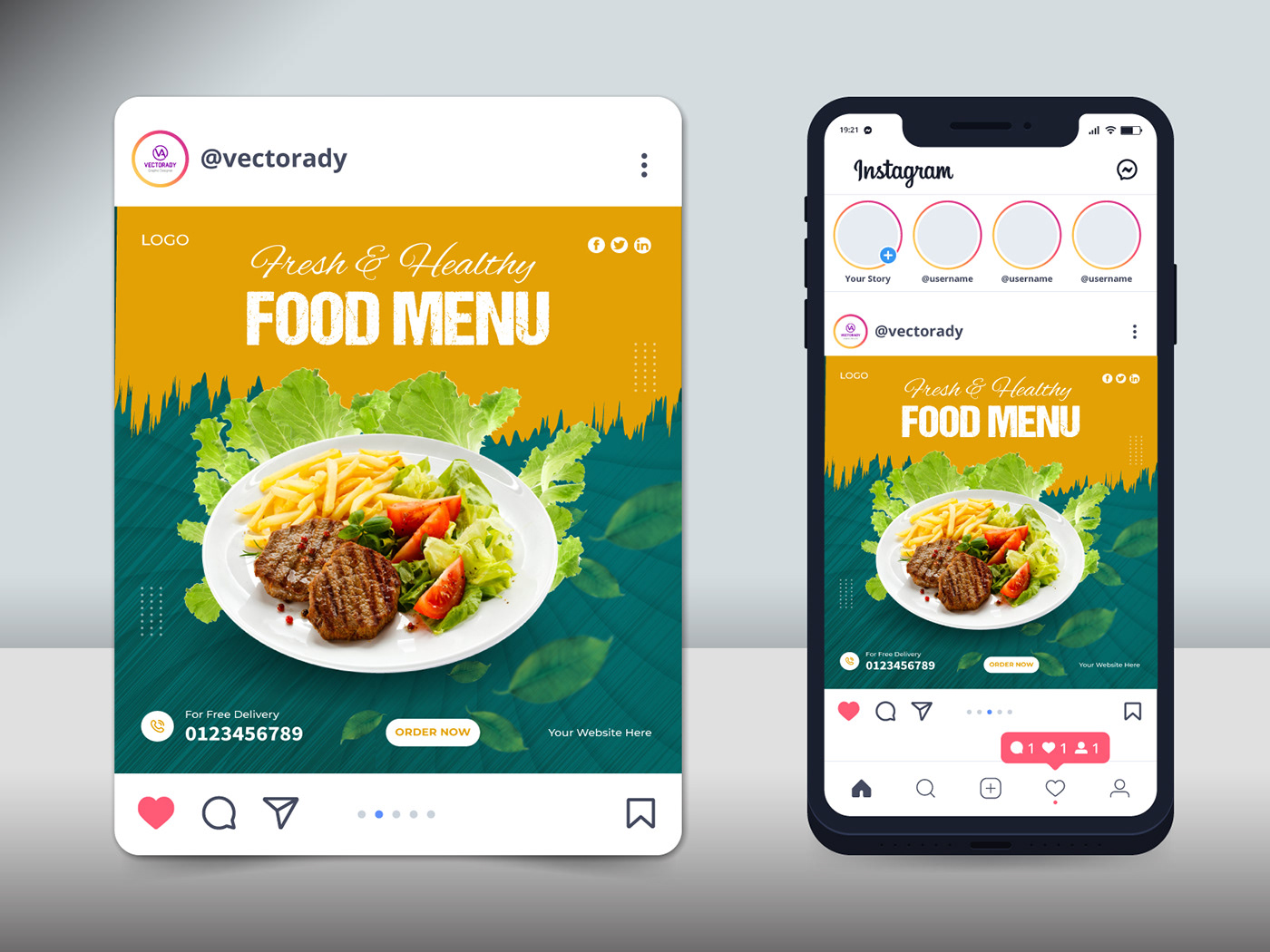 Food  Social media post Socialmedia Graphic Designer adobe illustrator especial food menu restaurant design vector