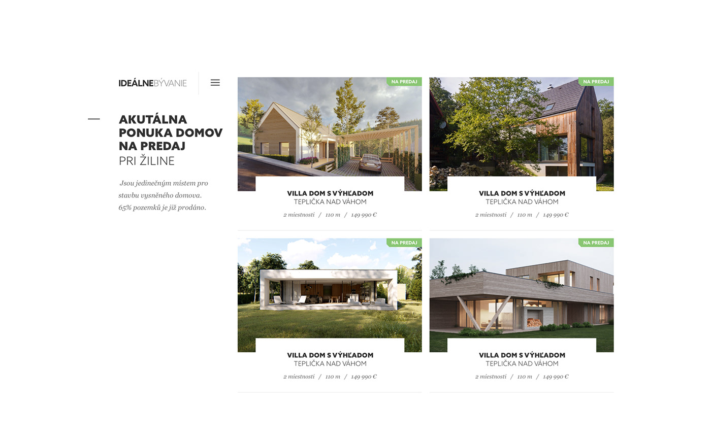 home house landing UI ux Web Webdesign clean minimal Website