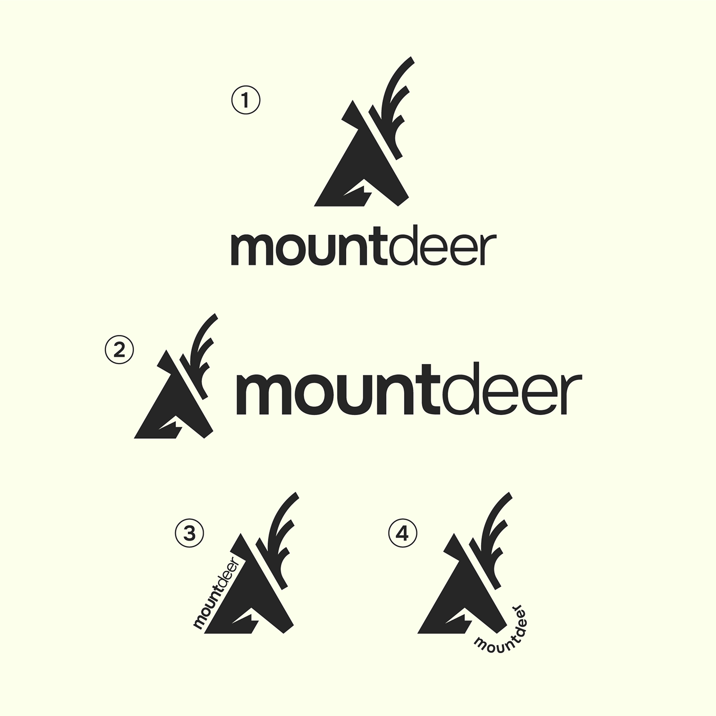 logo Logo Design Logotype brand branding  brand identity graphic design  Graphic Designer mountain deer