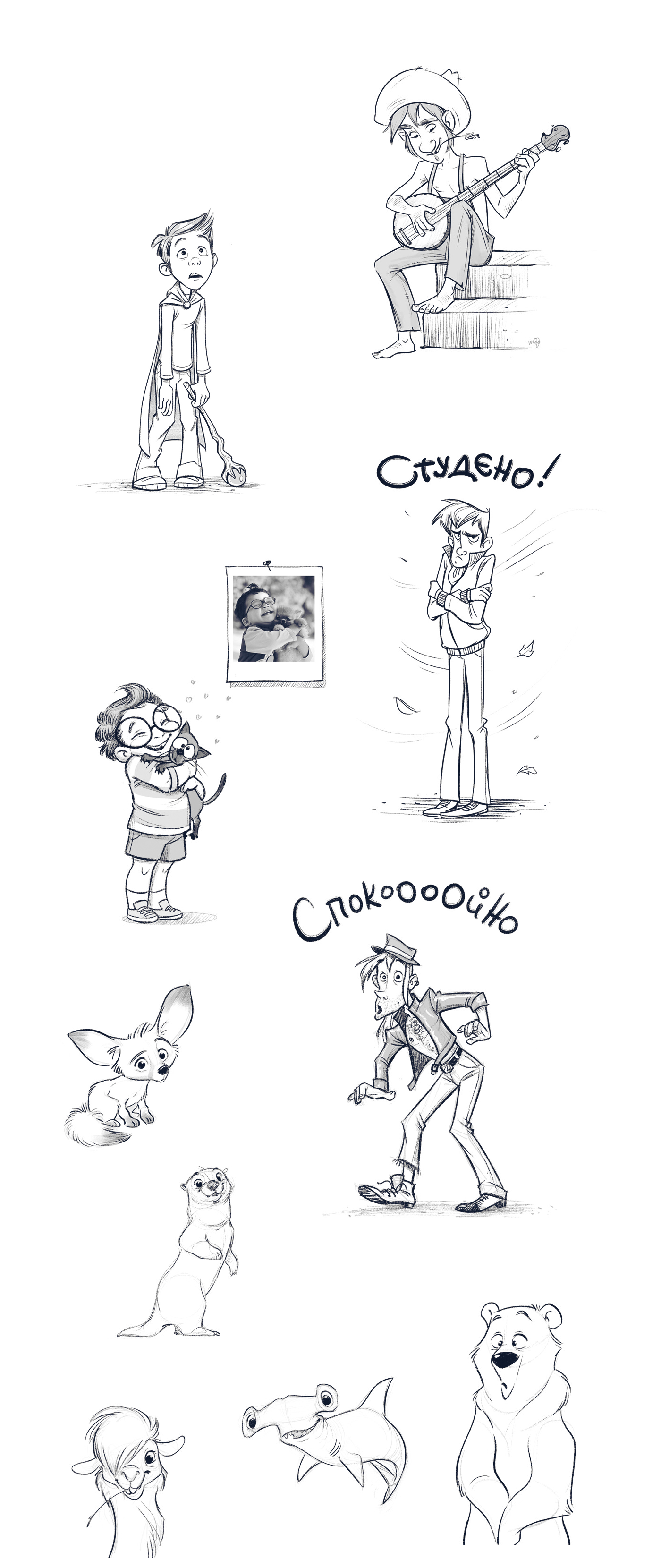 Character characterdesign kid Fun cartoon sketch process