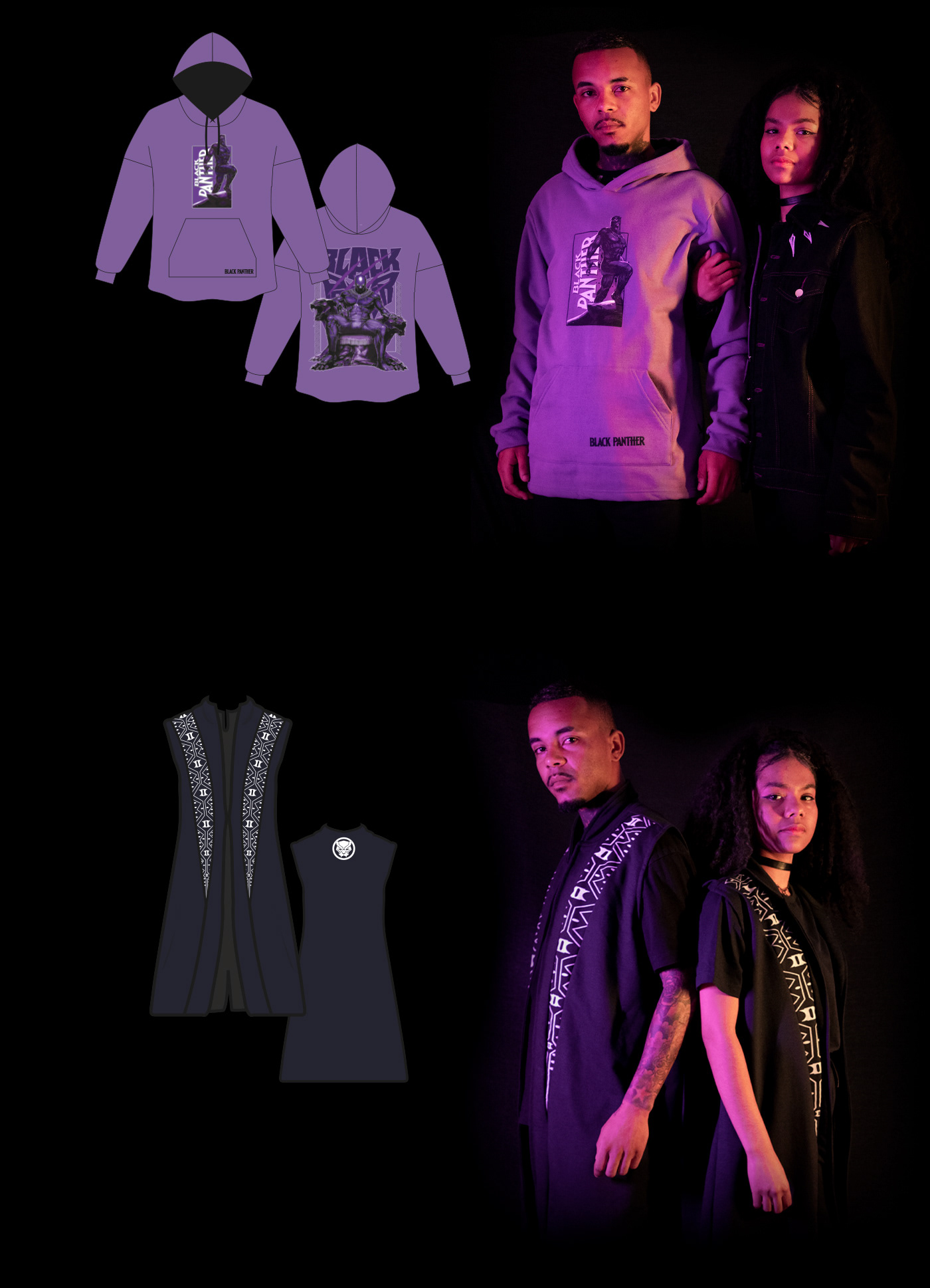 Adobe Portfolio black panter black panther Clothing Collection Fashion  fashion design marvel pantera negra wakanda