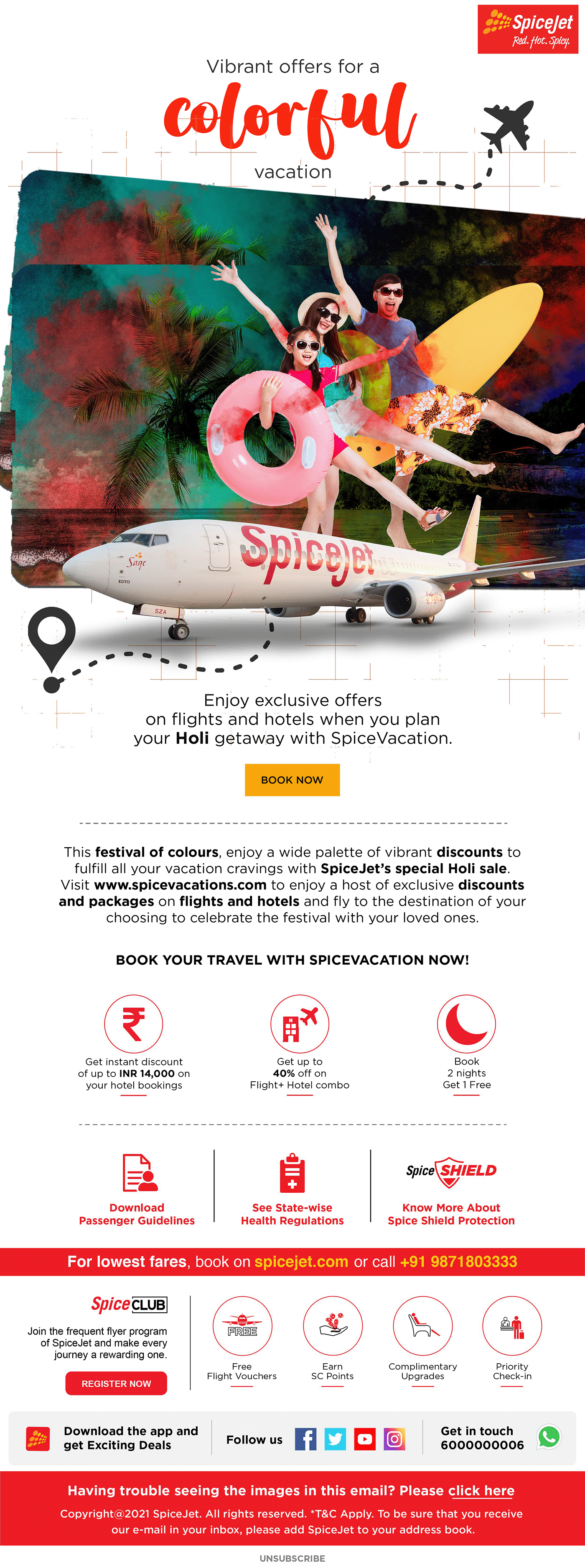 email marketing Emailer flight marketing   spicejet   Travel